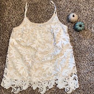 🎃2 for $15!🎃CAbi floral lace tank top size small